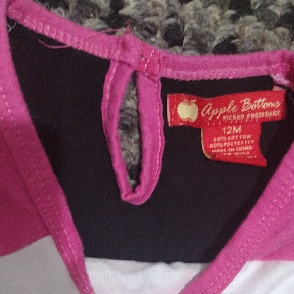 Apple Bottoms Pink and White Love Tee with Black Splatter Set - Picture 12 of 17